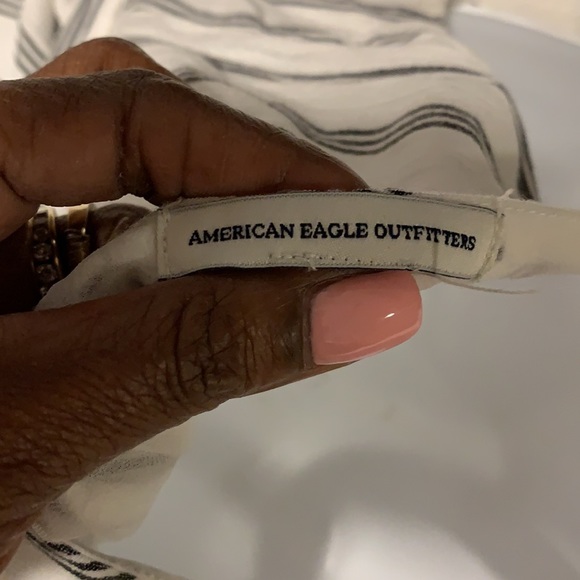 Striped Black & White Jumpsuit - Picture 9 of 10